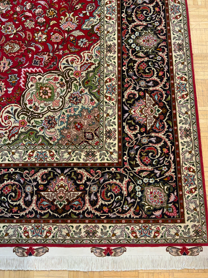 SEMI-ANTIQUE 10ft. x 13ft. TRADITIONAL TABRIZ