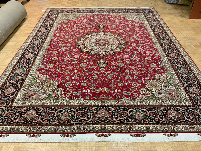 SEMI-ANTIQUE 10ft. x 13ft. TRADITIONAL TABRIZ