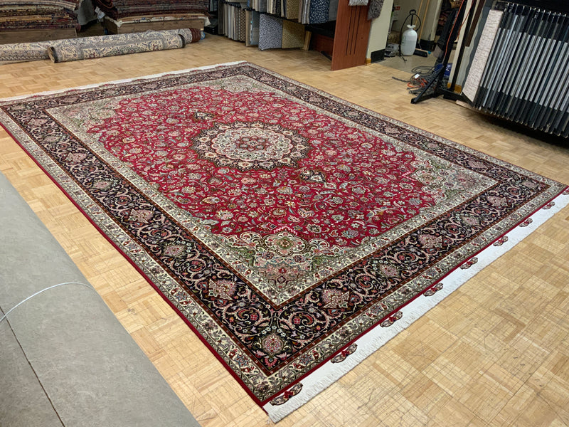 SEMI-ANTIQUE 10ft. x 13ft. TRADITIONAL TABRIZ