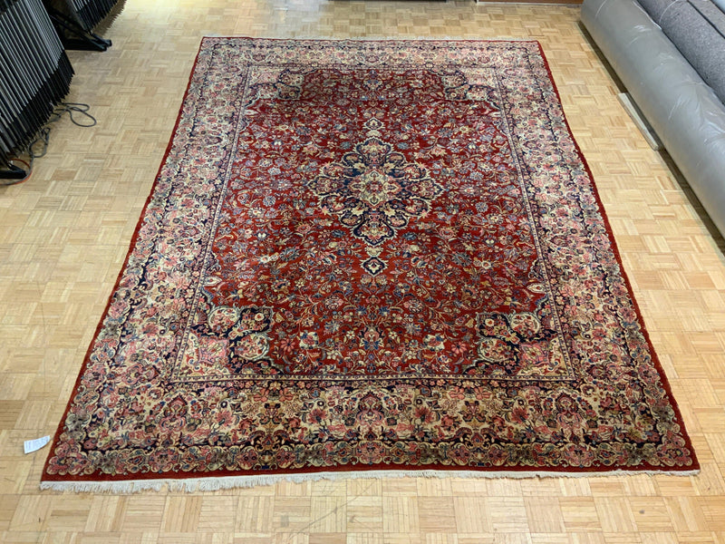 ANTIQUE 10ft. x 14ft. FLORAL KERMAN - David Tiftickjian & Sons