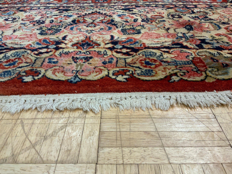 ANTIQUE 10ft. x 14ft. FLORAL KERMAN - David Tiftickjian & Sons