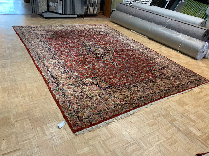 ANTIQUE 10ft. x 14ft. FLORAL KERMAN - David Tiftickjian & Sons