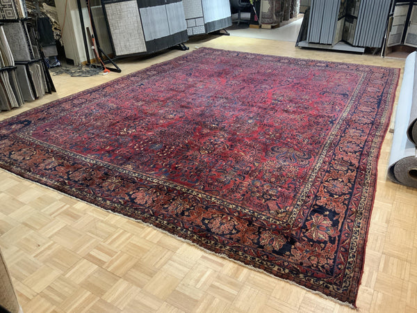 ANTIQUE 12ft. x 16ft. TRADITIONAL SAROUK - David Tiftickjian & Sons