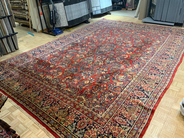 ANTIQUE 12ft. x 17ft. TRADITIONAL SAROUK - David Tiftickjian & Sons