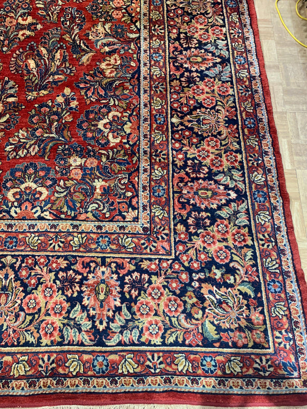 ANTIQUE 12ft. x 17ft. TRADITIONAL SAROUK - David Tiftickjian & Sons