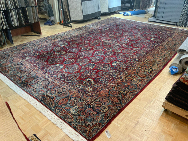 ANTIQUE 12ft. x 20ft. TRADITIONAL SAROUK - David Tiftickjian & Sons