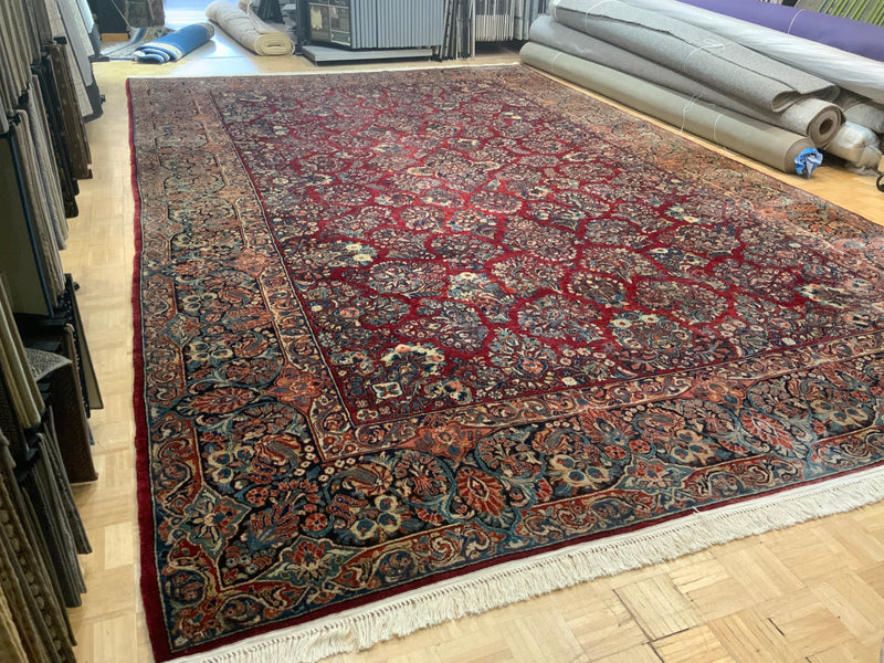 ANTIQUE 12ft. x 20ft. TRADITIONAL SAROUK - David Tiftickjian & Sons