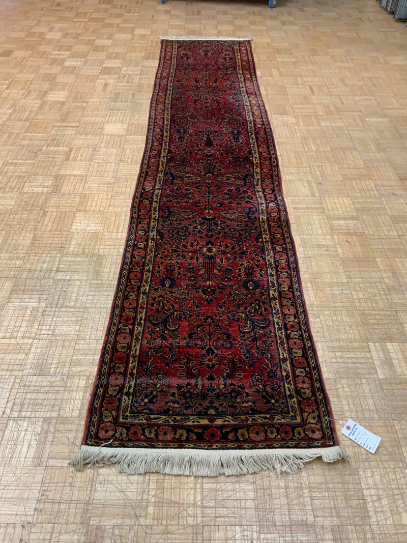 ANTIQUE 2ft. x 12ft. TRADITIONAL SAROUK - David Tiftickjian & Sons