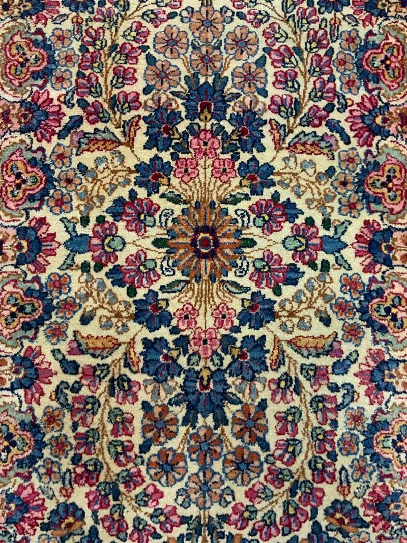 ANTIQUE 2ft. x 4ft. FLORAL KERMAN - David Tiftickjian & Sons