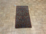 ANTIQUE 2ft. x 4ft. FLORAL LAVAR KERMAN - David Tiftickjian & Sons
