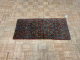 ANTIQUE 2ft. x 4ft. FLORAL LAVAR KERMAN - David Tiftickjian & Sons