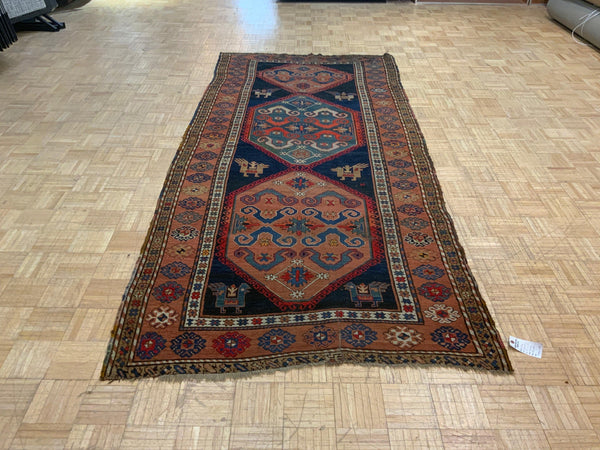 ANTIQUE 4ft. x 10ft. TRANSITIONAL KAZAK - David Tiftickjian & Sons