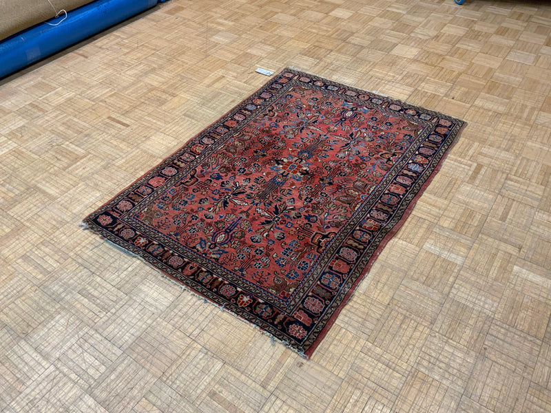 ANTIQUE 4ft. x 5ft. TRADITIONAL SAROUK - David Tiftickjian & Sons