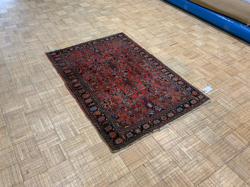 ANTIQUE 4ft. x 5ft. TRADITIONAL SAROUK - David Tiftickjian & Sons