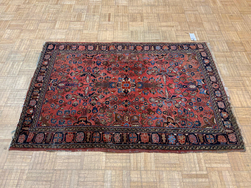 ANTIQUE 4ft. x 5ft. TRADITIONAL SAROUK - David Tiftickjian & Sons
