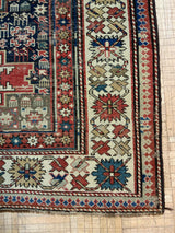 ANTIQUE 4ft. x 5ft. TRANSITIONAL KAZAK - David Tiftickjian & Sons