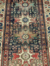 ANTIQUE 4ft. x 5ft. TRANSITIONAL KAZAK - David Tiftickjian & Sons