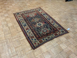 ANTIQUE 4ft. x 5ft. TRANSITIONAL KAZAK - David Tiftickjian & Sons