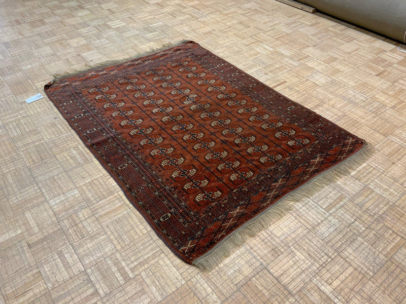 ANTIQUE 4ft. x 6ft. GEOMETRIC BOKARA - David Tiftickjian & Sons