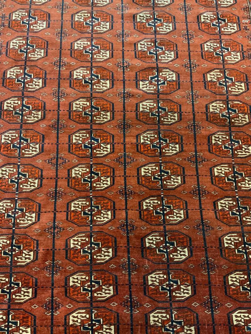 ANTIQUE 4ft. x 6ft. GEOMETRIC BOKARA - David Tiftickjian & Sons