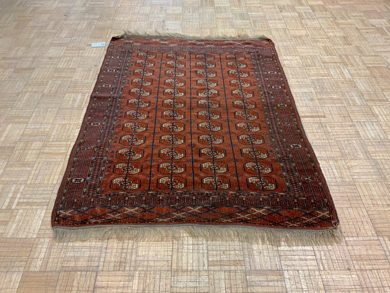 ANTIQUE 4ft. x 6ft. GEOMETRIC BOKARA - David Tiftickjian & Sons