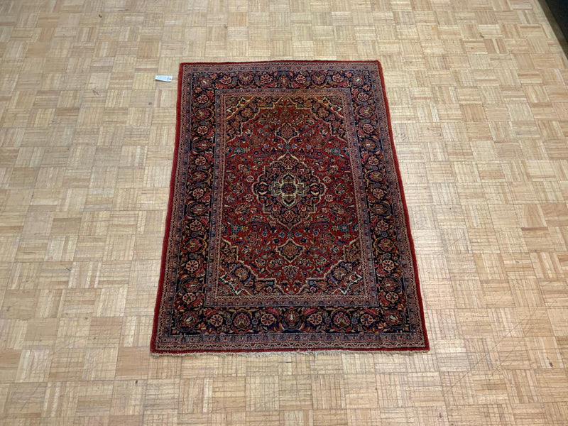 ANTIQUE 4ft. x 6ft. TRADITIONAL KASHAN - David Tiftickjian & Sons