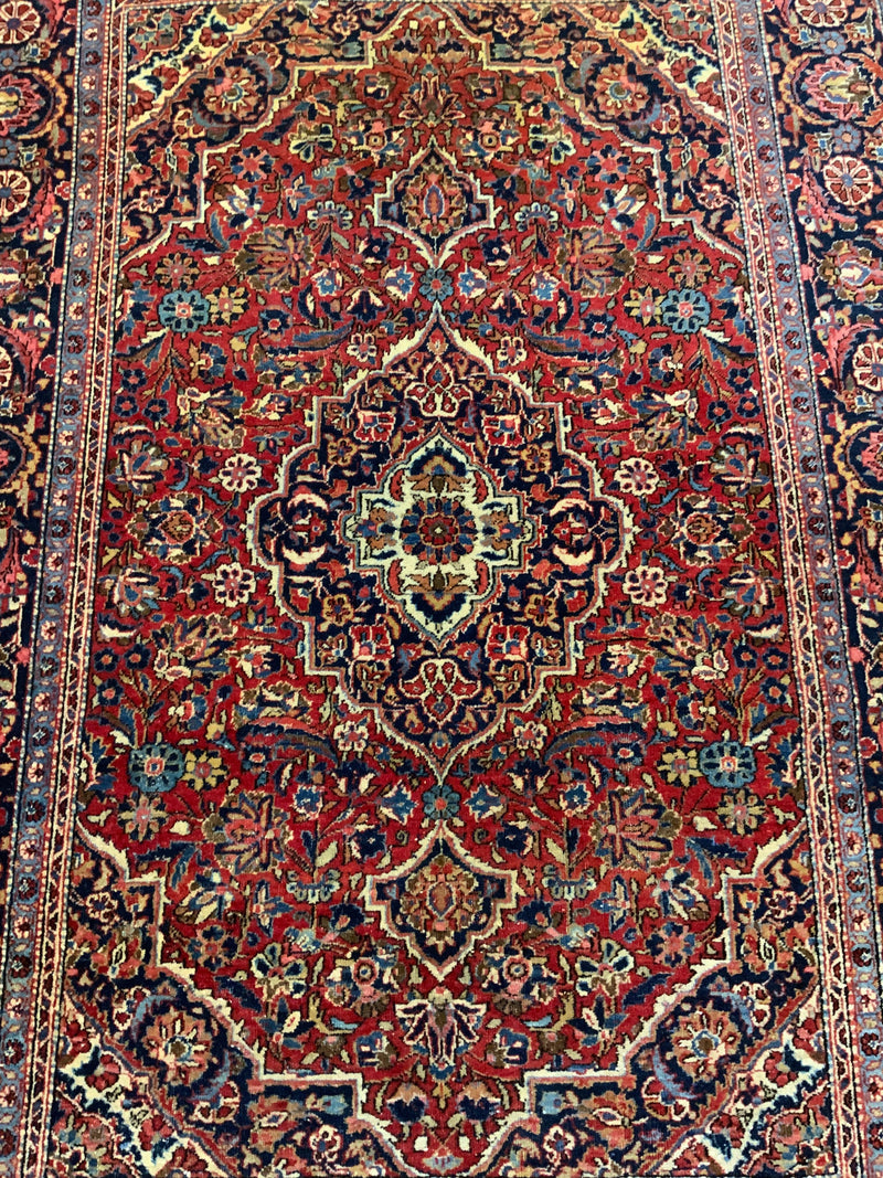 ANTIQUE 4ft. x 6ft. TRADITIONAL KASHAN - David Tiftickjian & Sons