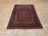 ANTIQUE 4ft. x 6ft. TRADITIONAL KASHAN - David Tiftickjian & Sons