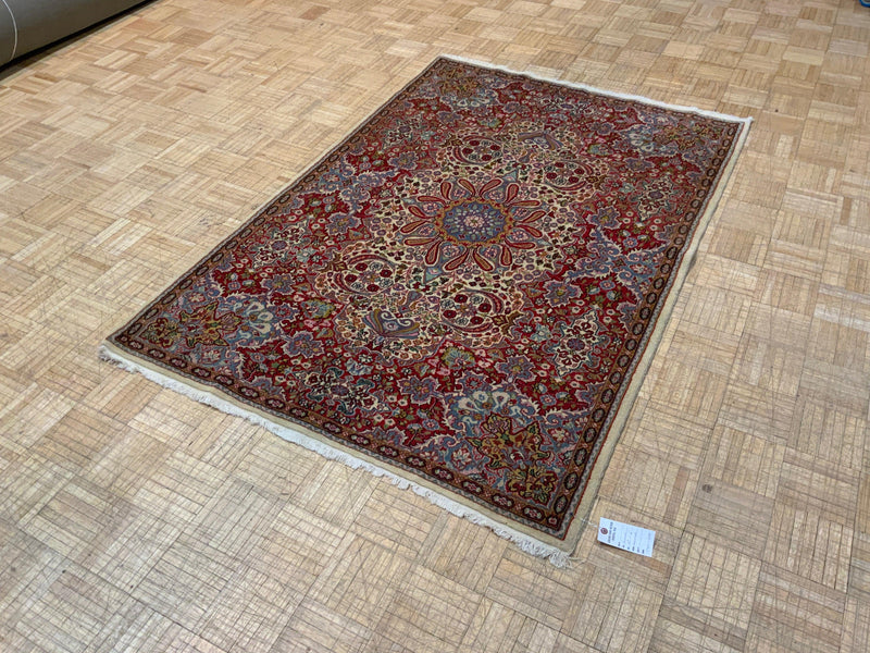 ANTIQUE 4ft. x 6ft. TRADITIONAL KERMAN - David Tiftickjian & Sons