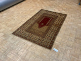 ANTIQUE 4ft. x 6ft. TRADITIONAL PRAYER RUG - David Tiftickjian & Sons