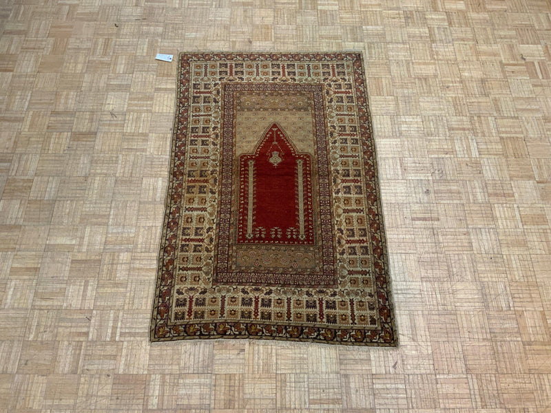 ANTIQUE 4ft. x 6ft. TRADITIONAL PRAYER RUG - David Tiftickjian & Sons
