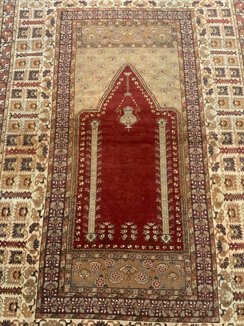 ANTIQUE 4ft. x 6ft. TRADITIONAL PRAYER RUG - David Tiftickjian & Sons
