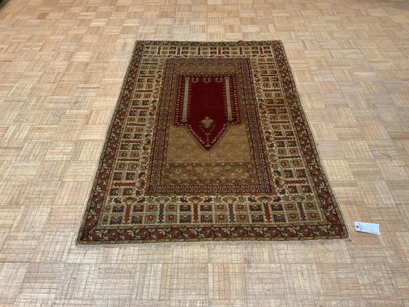ANTIQUE 4ft. x 6ft. TRADITIONAL PRAYER RUG - David Tiftickjian & Sons