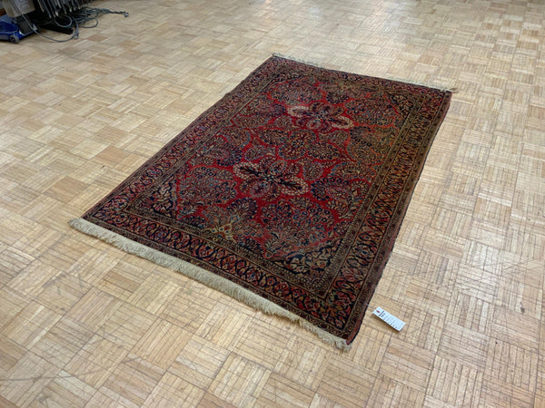 ANTIQUE 4ft. x 6ft. TRADITIONAL SAROUK - David Tiftickjian & Sons