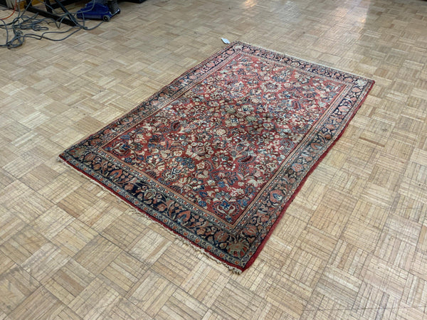 ANTIQUE 4ft. x 6ft. TRADITIONAL SAROUK - David Tiftickjian & Sons