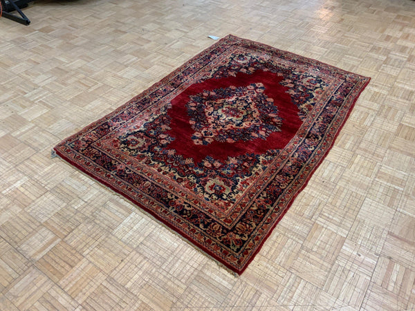 ANTIQUE 4ft. x 6ft. TRADITIONAL SAROUK - David Tiftickjian & Sons