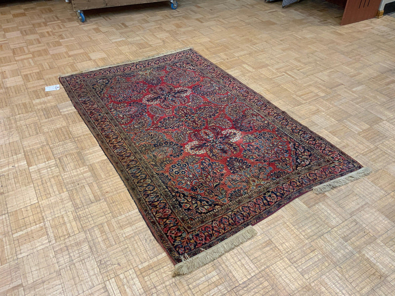 ANTIQUE 4ft. x 6ft. TRADITIONAL SAROUK - David Tiftickjian & Sons