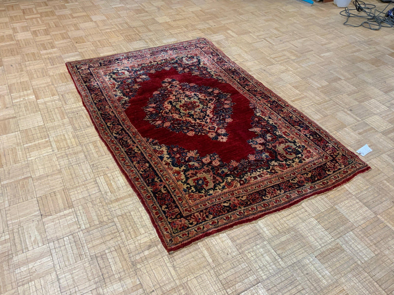 ANTIQUE 4ft. x 6ft. TRADITIONAL SAROUK - David Tiftickjian & Sons