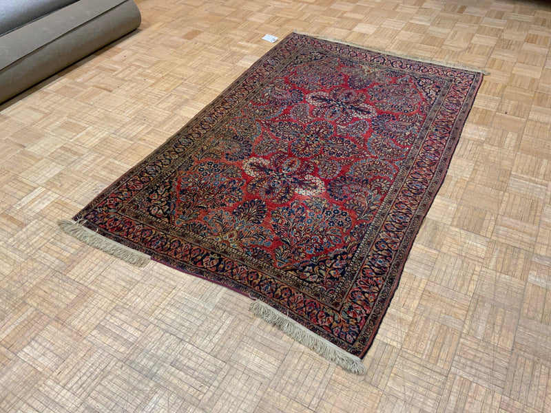 ANTIQUE 4ft. x 6ft. TRADITIONAL SAROUK - David Tiftickjian & Sons