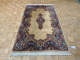 ANTIQUE 4ft. x 7ft. FLORAL KERMAN - David Tiftickjian & Sons