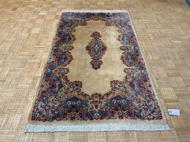 ANTIQUE 4ft. x 7ft. FLORAL KERMAN - David Tiftickjian & Sons