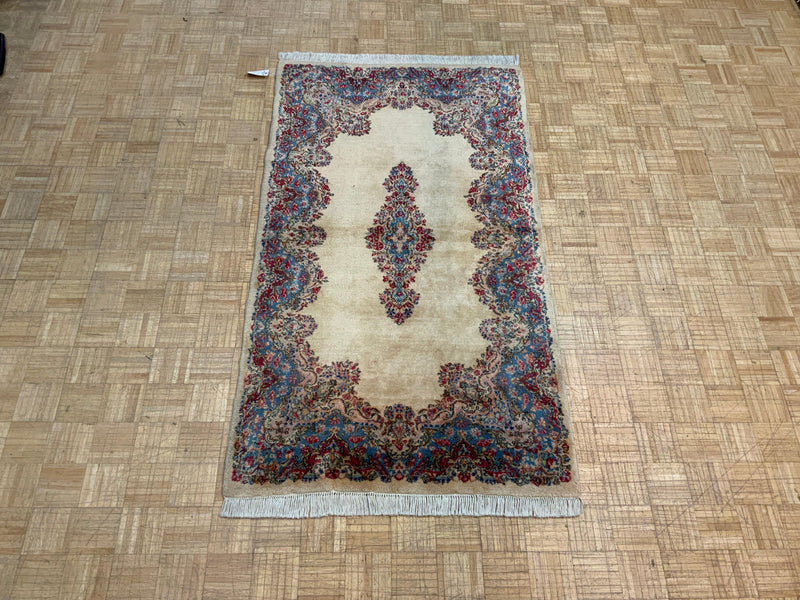 ANTIQUE 4ft. x 7ft. FLORAL KERMAN - David Tiftickjian & Sons