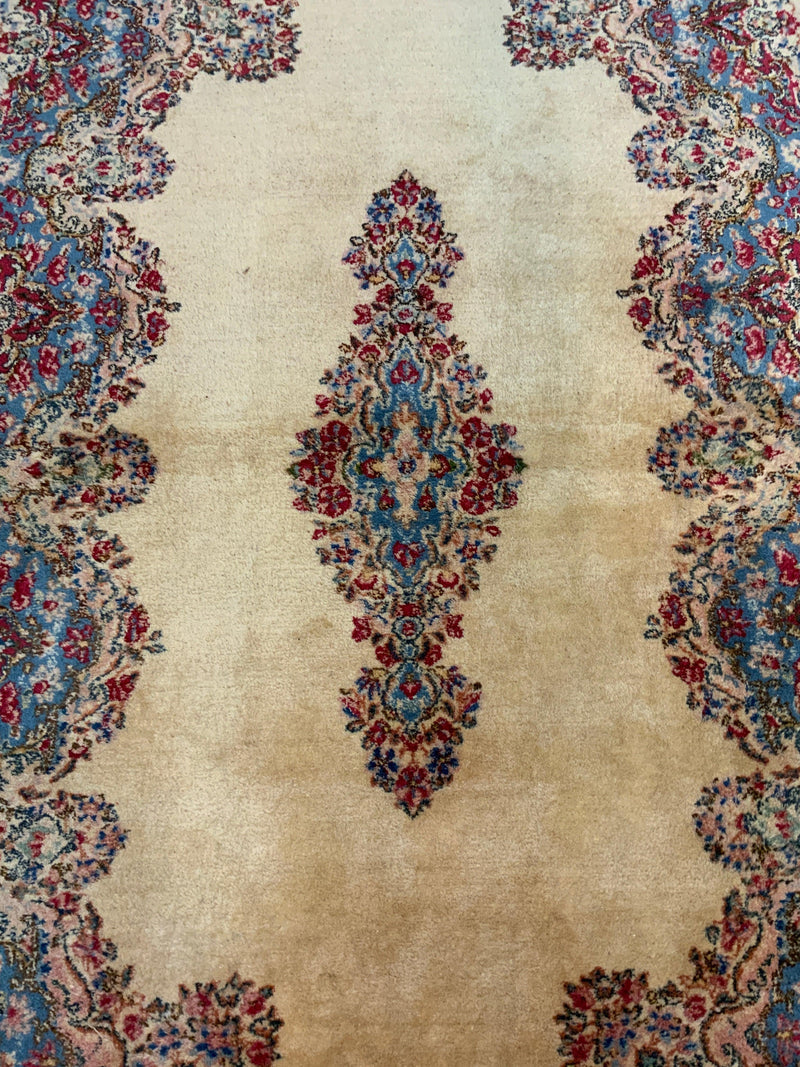 ANTIQUE 4ft. x 7ft. FLORAL KERMAN - David Tiftickjian & Sons