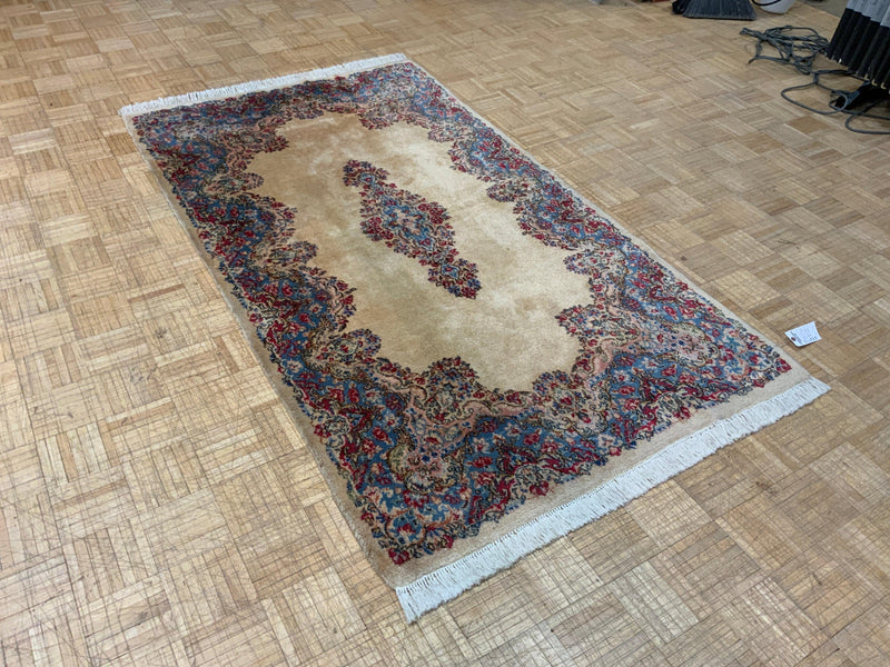 ANTIQUE 4ft. x 7ft. FLORAL KERMAN - David Tiftickjian & Sons