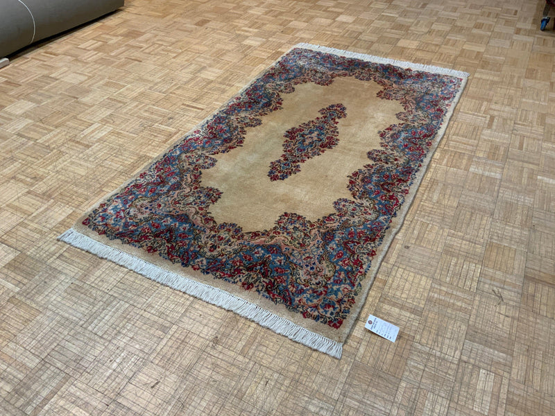 ANTIQUE 4ft. x 7ft. FLORAL KERMAN - David Tiftickjian & Sons