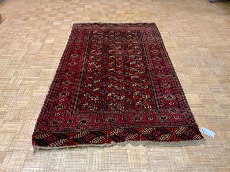 ANTIQUE 4ft. x 7ft. GEOMETRIC BOKARA - David Tiftickjian & Sons