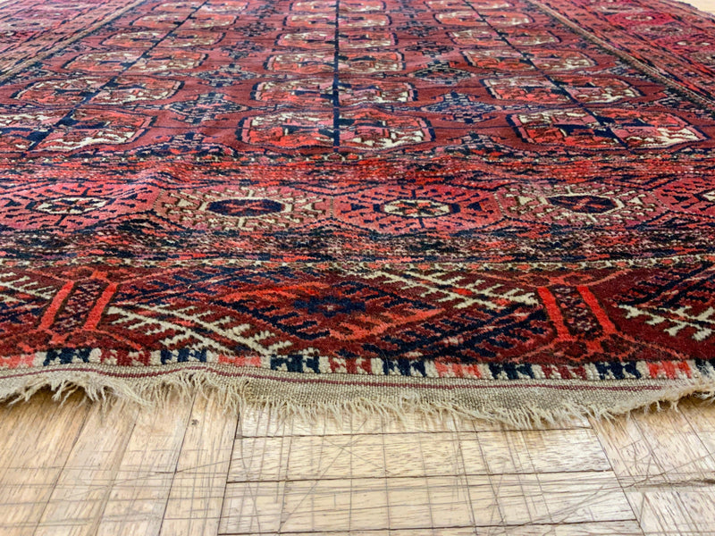 ANTIQUE 4ft. x 7ft. GEOMETRIC BOKARA - David Tiftickjian & Sons