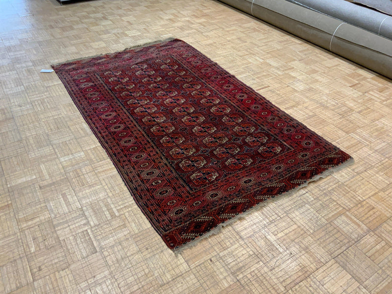 ANTIQUE 4ft. x 7ft. GEOMETRIC BOKARA - David Tiftickjian & Sons