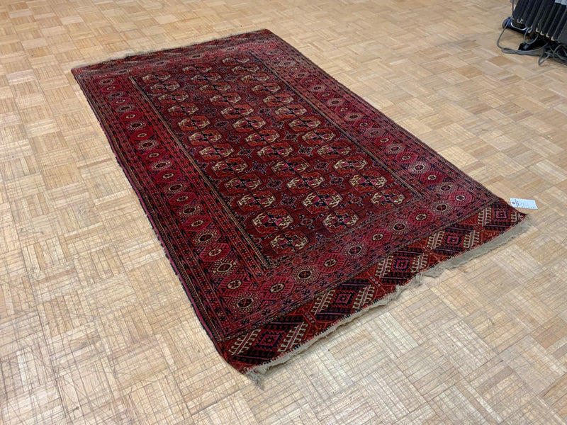 ANTIQUE 4ft. x 7ft. GEOMETRIC BOKARA - David Tiftickjian & Sons