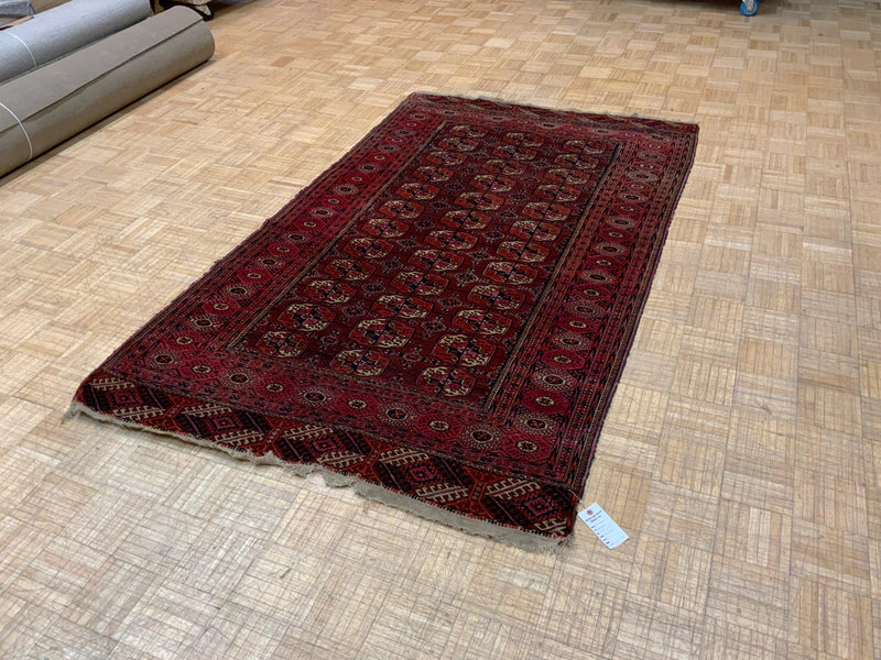 ANTIQUE 4ft. x 7ft. GEOMETRIC BOKARA - David Tiftickjian & Sons